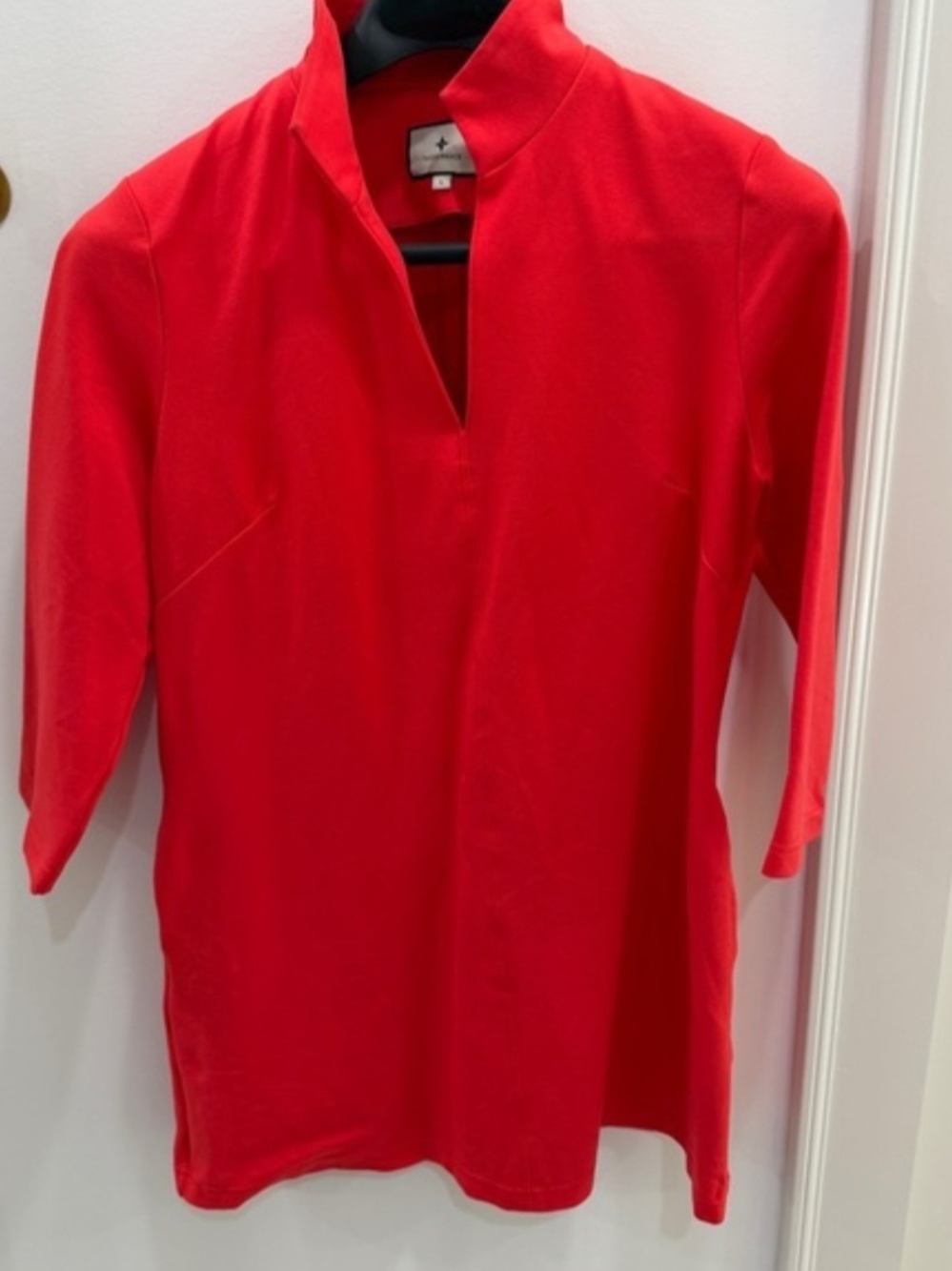 Tuckernuck Raspberry Red Standing Collar Mini Dress - Picture 3 of 5